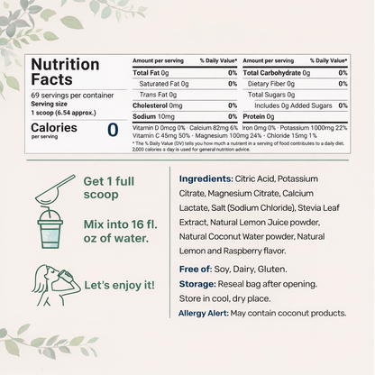 5 MONTH SUPPLY - Luvo Wellness Hydration Electrolytes Powder, 1lb